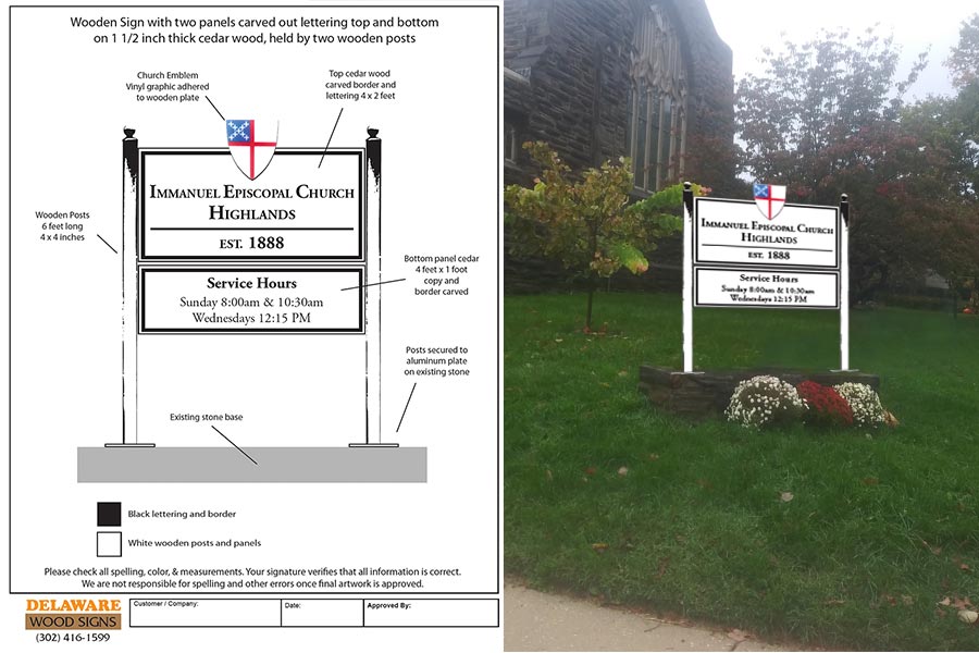 Layouts With Measurements – Delaware Wood Signs